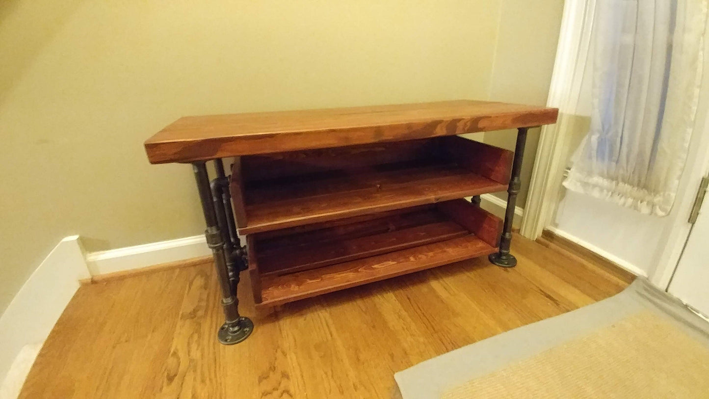 Handmade Bench Shoe Stand Combination
