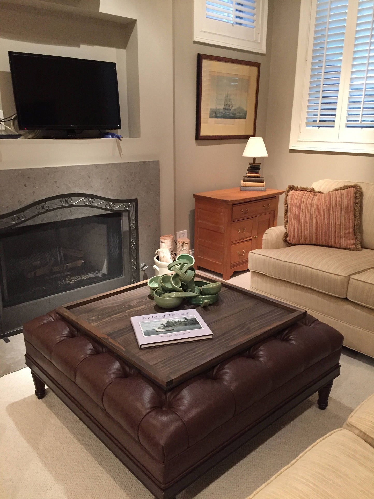 Large Square Ottoman Tray / Table Top