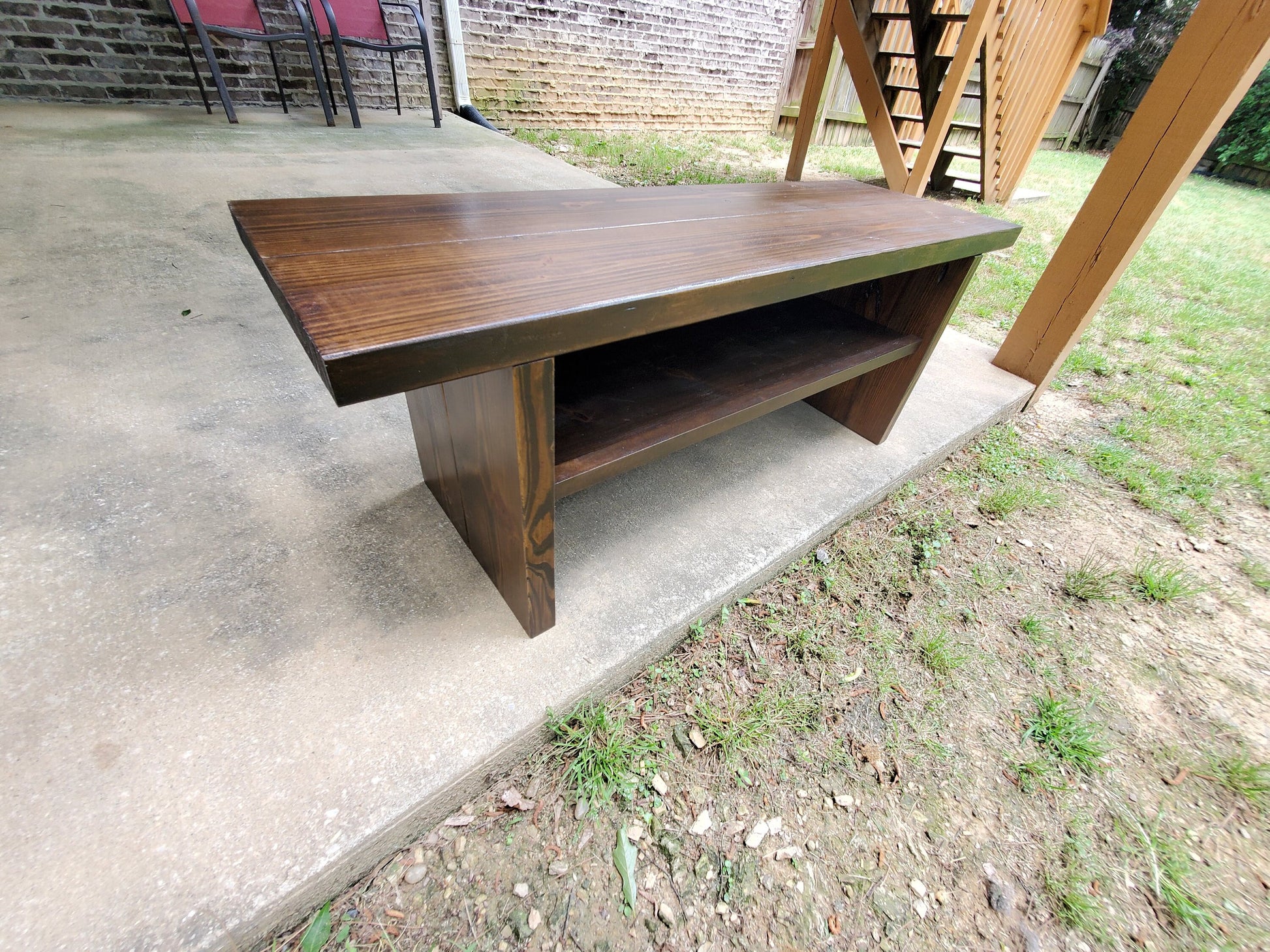 Handmade Bench with shoe shelf